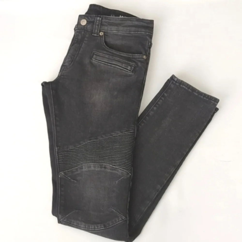 A/X J27 Skinny Biker  Stretch Jean Sz 28 Faded Black/Grey